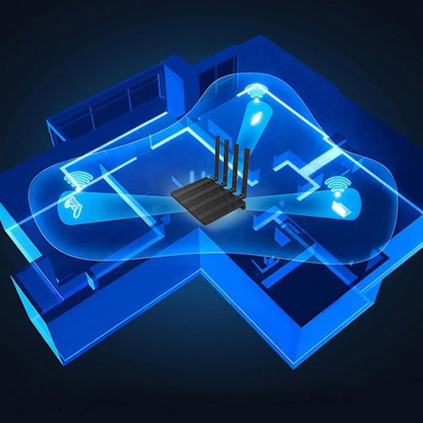 Langaton reititin - WiFi6 - Gigabit - 1800 Mbps - Kaksoiskanava - Parannettu signaali