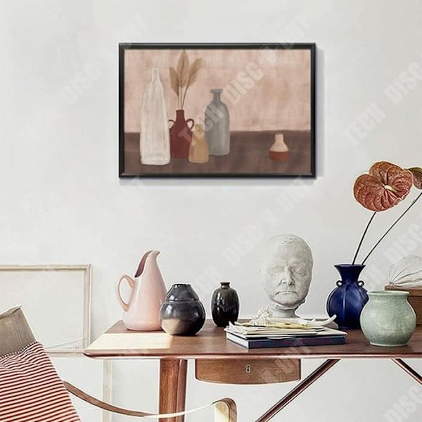 TD® 60*40 CM enkel nordisk retro stil niche maleri dekorativ stue smuk ramme i massivt træ soveværelse maleri