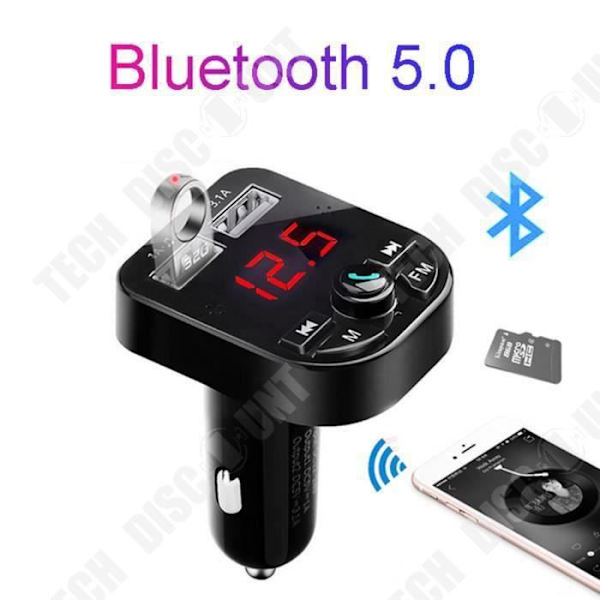 TD® FM Bluetooth-lähetin Adaptor, Bluetooth-autoradio Handsfree Langaton Radioadapteri Kaksois-USB-portilla