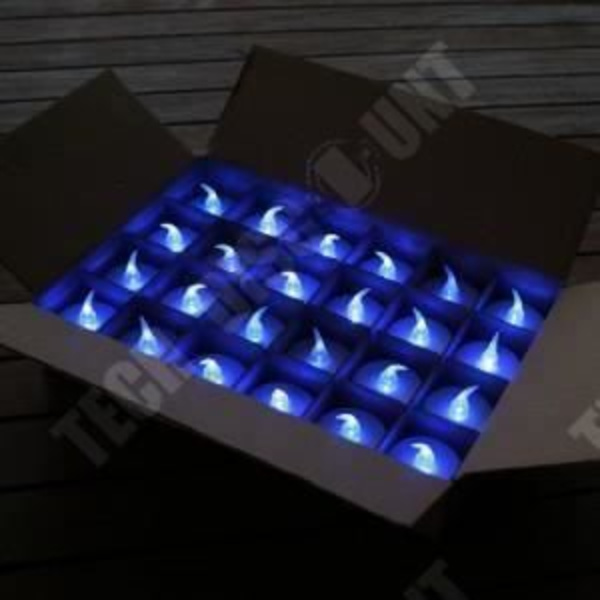 TD® Set med 24 LED-ljus Ljusblå Power CR2032 Ljusdekoration Trendigt Modernt Evenemangseffekt Ljusflammor