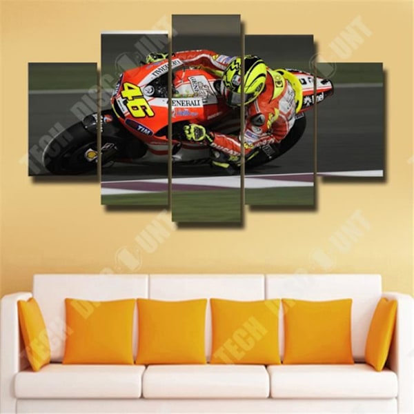 TD® xiangrui,62618-sans ramme trykt 5 stk motor racing sport vægkunst foto lærred dekoration plakat moderne lærred oliemaleri MC1