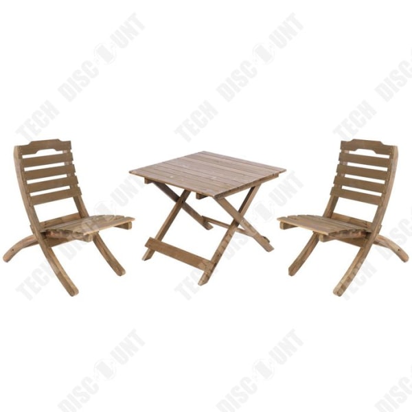 TD Bistro Set 2x Trädgårdsbord och 1x Portabelt plastsidobord för uteplats, camping, picknick och strand