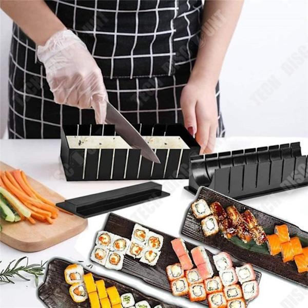 TD® Multifunktionelt sushi værktøj DIY hjem kreativ køkken sushi manuel ris rulle combo 11-pack