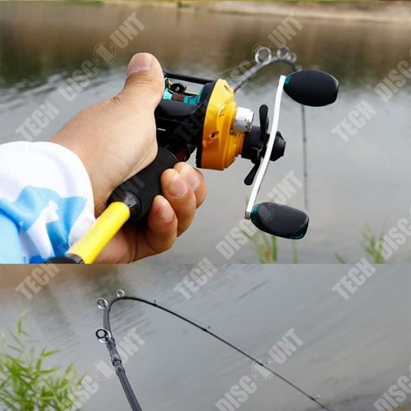Fiskespö - TD® - Liten gul stav - Kolfiber - 1,8 m - Havsfiske Gul