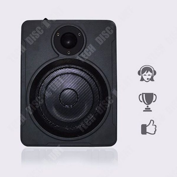 TD® Bil Audiocarseat Slim Subwoofer 8 tommer med Tweeter Subwoofer 12v Ledning 600W Bil Subwoofer Egnet til Højttalere i Biler