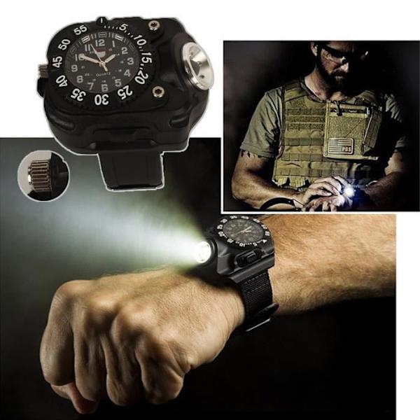 Lommelygte - LCC - 200 Lumen - 3W LED - Genopladelig USB - 4 Lyskilder Svart