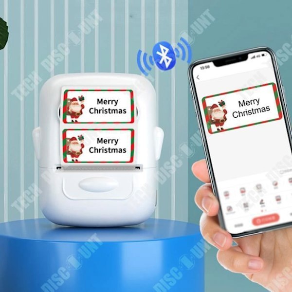 TD® Ménage mini termisk etiketmaskine bluetooth bærbar mobil lille selvklæbende etiketteprinter