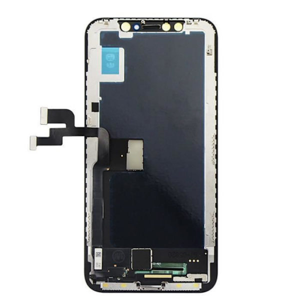 Sort til iPhone X sort berøringsfølsom LCD Retina - Komplet kit med værktøj, magnetisk skabelon og nemt at installere tætningsløsning.