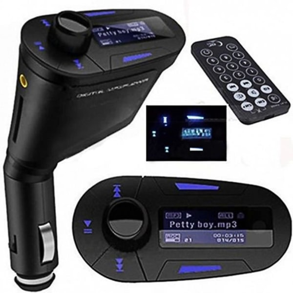 Bluetooth/Trådlös bil fm-sändare - USB MP3-spelare - LCD + fjärrkontroll