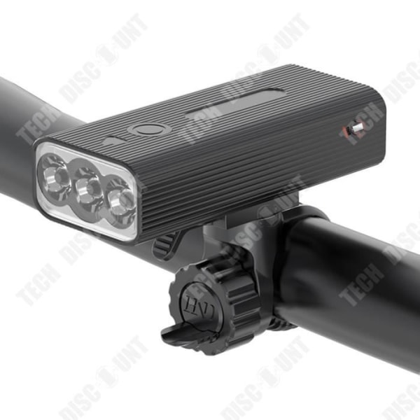 TD® Tri-light cykelljusstrålkastare med cykelbaklykta Uppladdningsbar ficklampa Ridutrustning