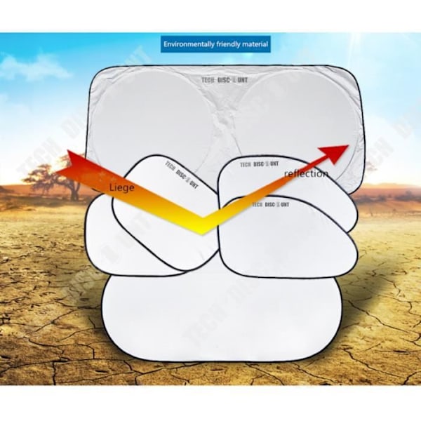 TEC™ Solskærm bil baby forrude barn anti-blænding bagrude blokere UV-stråler sol 6 dyser