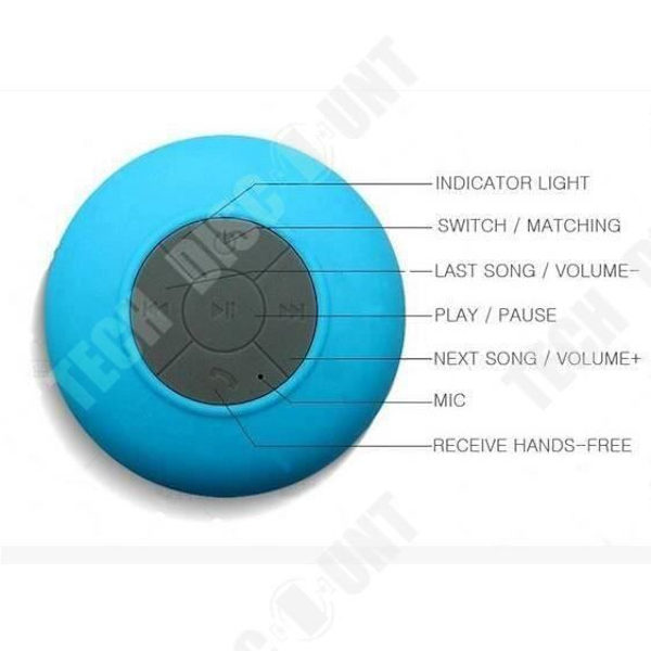 Vattentålig Mini Trådlös Bluetooth Högtalare Dusch Pool Händer Fria Svar Musik / Med Sugkopp