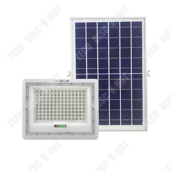TD® Solcellehavebelysning 100W 15000AH Regn- og lynbeskyttelse Smart fjernbetjening Vandtæt