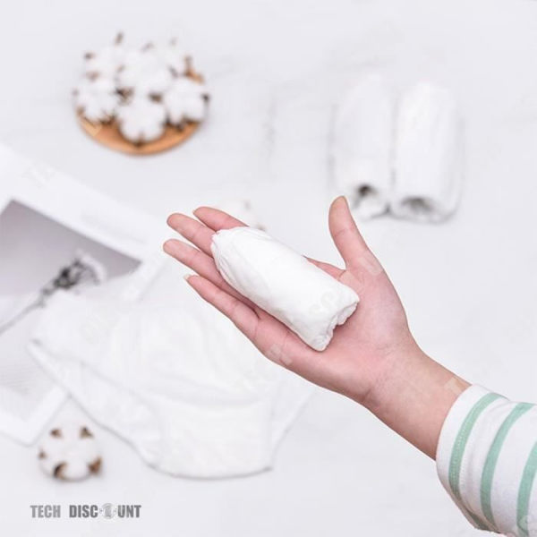 TD® bomull engångsunderkläder 5-pack bomull reseunderkläder för män och kvinnor No-wash shorts för kvinnor Vit M