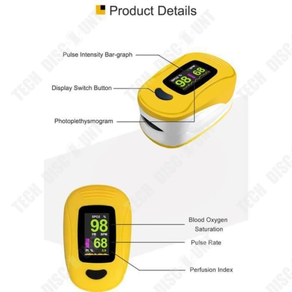 TD® Finger Clip Typ Body Worth Monitor Mättnadsdetektor Låg strömförbrukning Lätt och bärbar