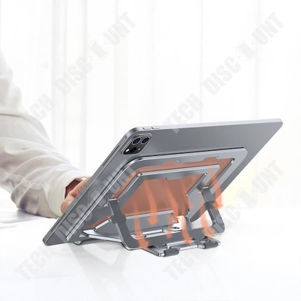 Tabletstöd - TD® - Aluminium - Höjdjusterbart - Fällbart - Bärbart
