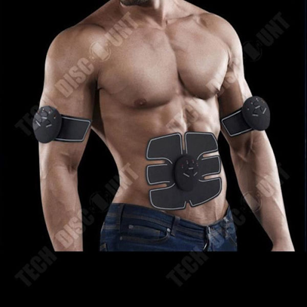 TD® Abdominal + glutes toning bälte - Elektrostimulering med mage, biceps, rumpa toning set