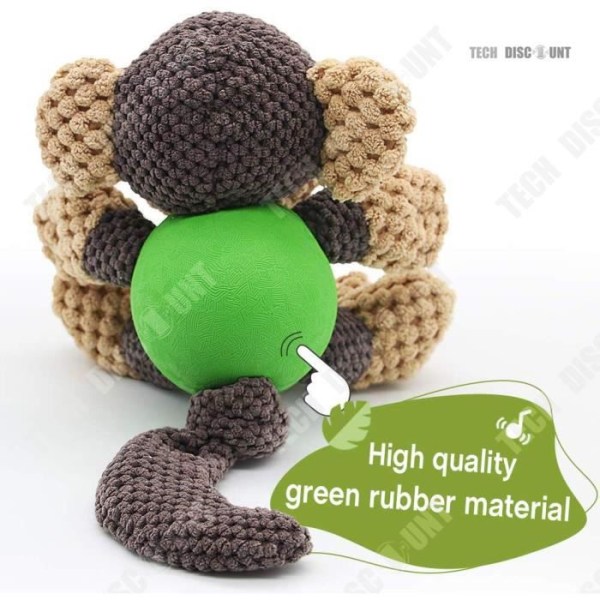 TD® Plush Puppy Toy Interactive Piper Hundleksak för rengöring av gummitänder, hållbar tuggleksak för små
