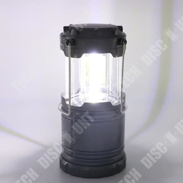 TD® Extra Bright Portable Folding Camping Stretch COB LED Camping Light med ljusgrå handled