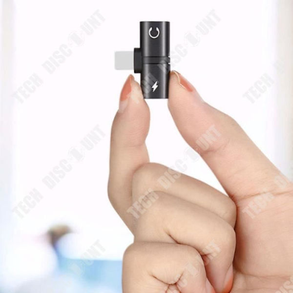 TD® Ljudadapter 2 i 1 Trådlös adapter Två Lightning-portar Snabb och säker laddning Klart att använda