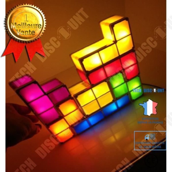 TD® Tetris lampdesign, designgåva Dekorativ lampa för sovrum, kontor, vardagsrum dekoration ljusstyrka flerfärgad design