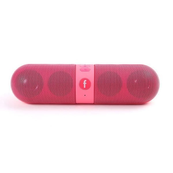 Bärbar Bluetooth-högtalare Stötsäker Trådlös FM Stereo LED-högtalare för SmartPhone Tablet-Rosa färg