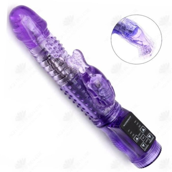HTBE® Purple Electric Kvinnlig Vibrator Vattentät Transparent Dildo Tower Bead Stick Sexleksaker för vuxna
