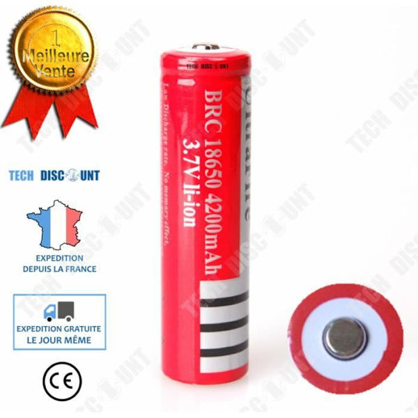 Litiumakku TD® 18650 laser ladattava 3,7 kärkiä