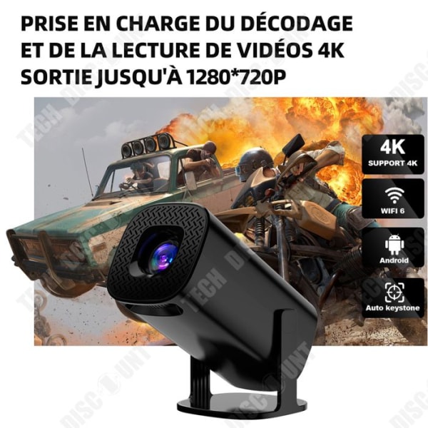 TD-projektor 1280 x 720P WiFi 5G 360 graders bildomvändning Mini Bärbar projektor Auto Keystone Smart Videoprojektor