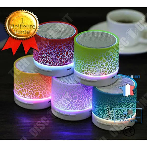 Mini Bluetooth-kaiutin kannettava LED: llä, langaton, voimakas, - Handsfree puhelimille, tableteille, tietokoneille® -