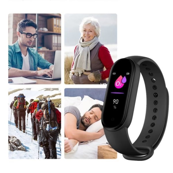 Smart armband Bluetooth smart klocka Puls- och blodtrycksövervakning