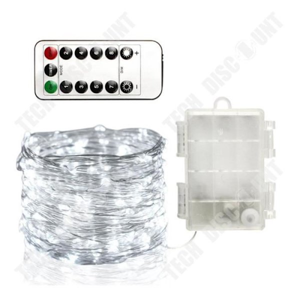 TD®-paket med 3 LED Fairy Lights 10m 100 LEDs, Cool White, för sovrum