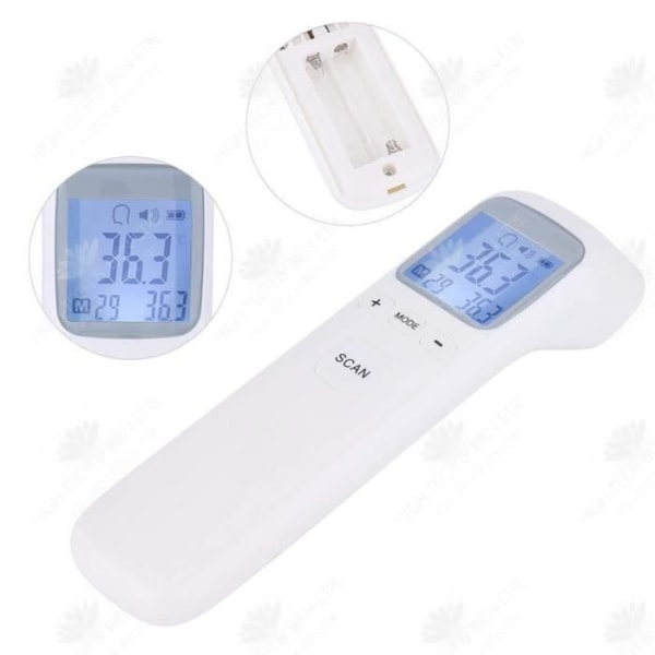 HTBE® Digital infrarødt front-termometer multifunktionelt kontaktløst front-termometer pistol-termometer hvid læsning p