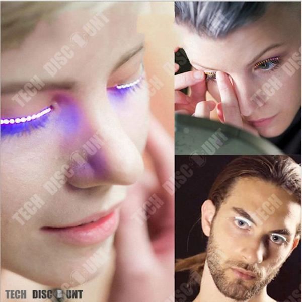 TD® lösögonfransar led naturlig effekt 3D lim individuell förlängning volymsats återanvändbara ögon fjädrar kostym sminkkit kvinna