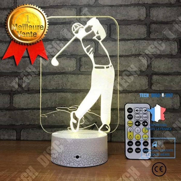 TD® Taktile dekorativ bordlampe med 7 farver optisk illusion - Baseball model - lavt forbrug USB-kabel 3 AAA-batterier