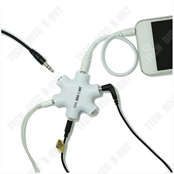 Audio Splitter-TD®-Vita hörlurar-Multi-kompatibilitet-Stöd för flera enhetsanslutningar
