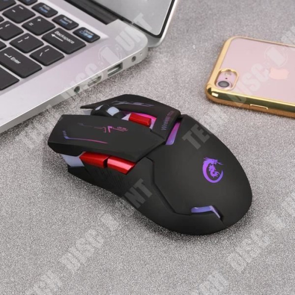 TD® Wireless Gaming Mouse Dator Ergonomisk Hög kvalitet Prestanda flera knappar Gaming Mouse USB-laddning