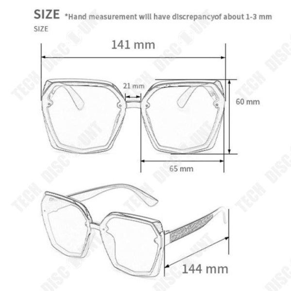 TD® Nya europeiska och amerikanska modeglasögon solglasögon med stor båge som skuggar solglasögon för kvinnor