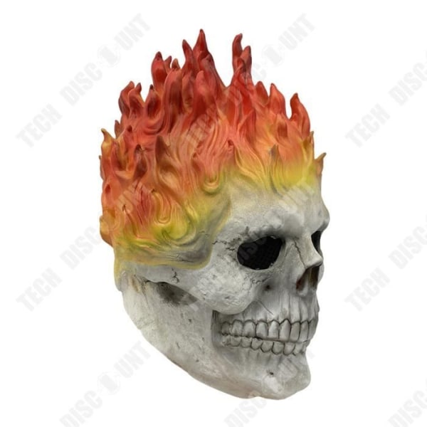 TD® Halloween Dödskallemask Ghost Rider Ghost Face Huvudbonader Skrämmande Flame Skull Latex Realistisk Look Party Favor