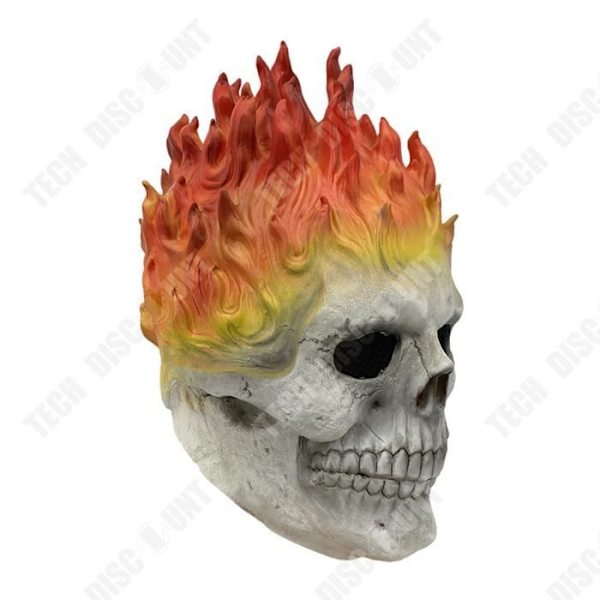 TD® Halloween Kranium Maske Ghost Rider Spøgelse Ansigt Dækning Skræmmende Flamme Kranium Latex Realistisk Udseende Fest Party