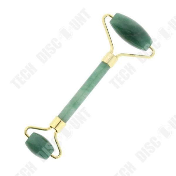TD® Kiinalainen jade-roller rentouttava kasvohieronta jade-kivestä tuplarulla 14,5 cm x 5,5 cm kauneudenhoitoaine ihoon