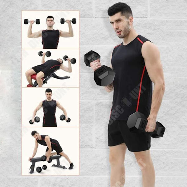 TD® 2*2,5 kg Hex Hantel Armträning för män för män Hemträningsutrustning