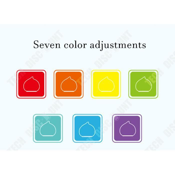 TD® Colorful Silikon LED Night Light - Vattendroppsform - med fjärrkontroll - Färgbyte