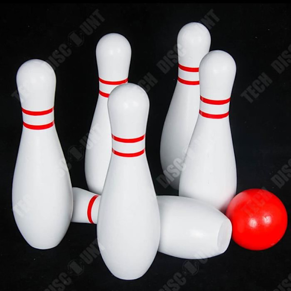 TD® Mini Bowling Spil 10 Kegler + 1 Bold og 1 Tæppe - Bowling Spil til Børn - Legetøj Kegle - Udendørs Spil