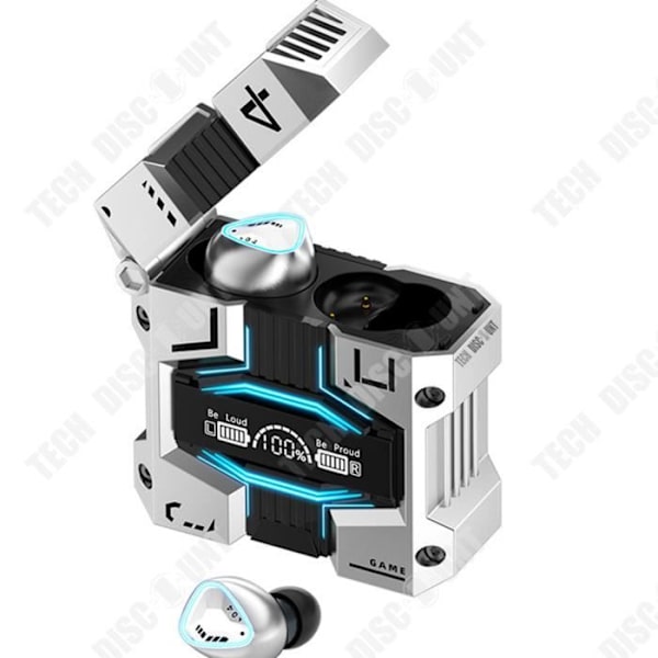 TD® Bluetooth trådløs mekanisk headset Mecha Wind Lighter Style Gaming In-Ear Dual Side Stereo Transmission Område 10m Genopladelig
