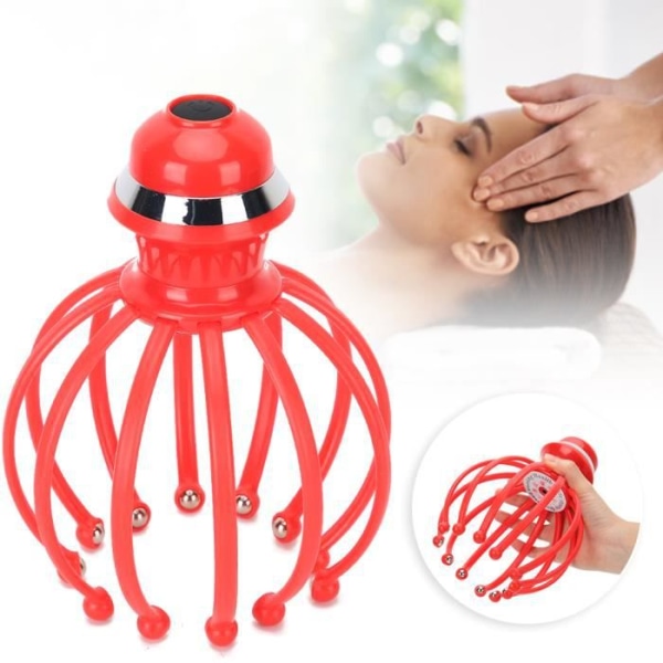 Elektrisk Klohuvud Massager Stress Relief Håravfall Terapi Hårbotten Massage Maskin RED-TIPS