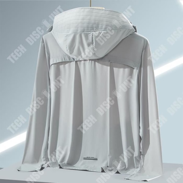 TD® Ice silk solkräm kläder cykling män sommar UV-skydd solskydd hud kläder andas fiskekläder väst Grå jag