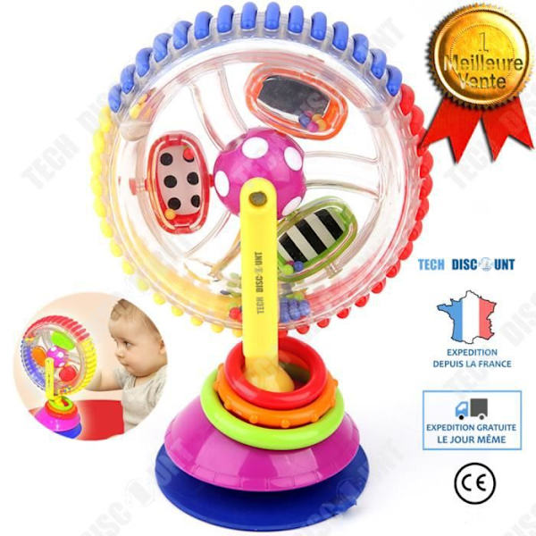 Utbildningsleksak - TD® - Babysnurrhjul - Flerfärgad - 17cm - 10cm snurrande platta Flerfärgad