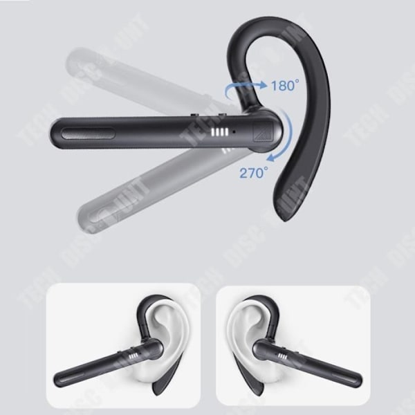 TD® Bluetooth Headset Forretnings Bluetooth Headset Hængende Øre 5.0 True Wireless Støjreducerende Sports Vandtæt
