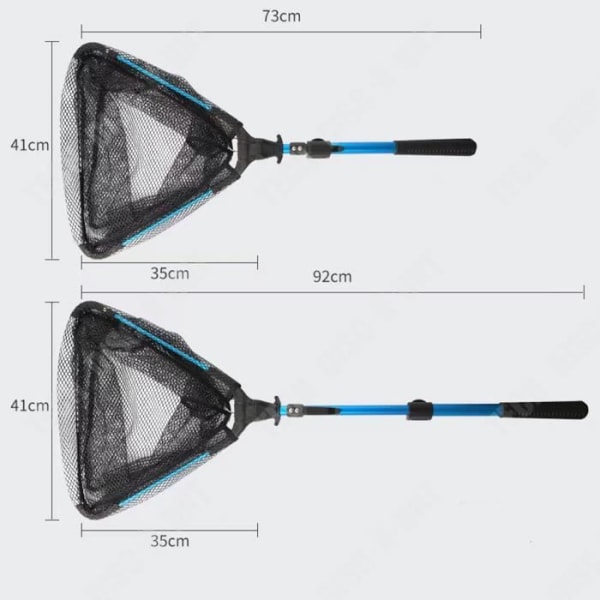TD® Trekbar rektangulær sammenklappelig håndlavet fiskenet i aluminium legering til udendørs fiskeoplevelser forstærkning fiske.